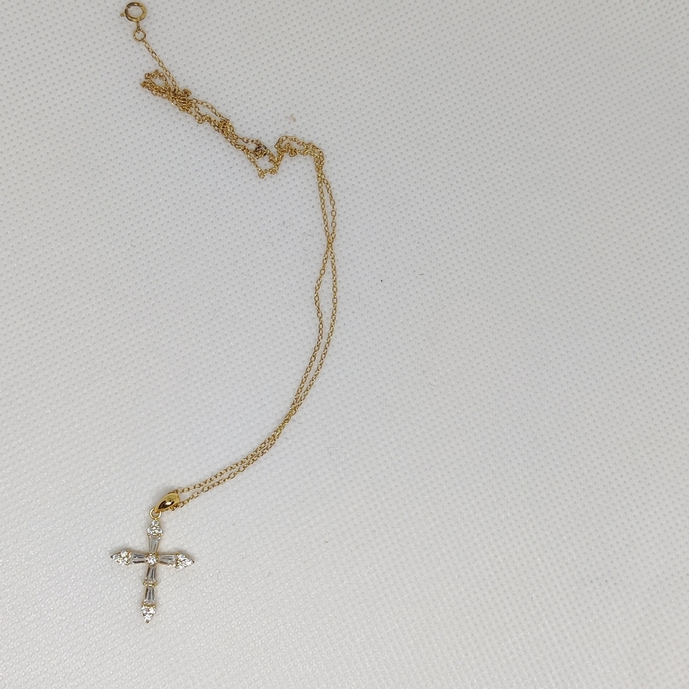 Cross Necklace golden plated